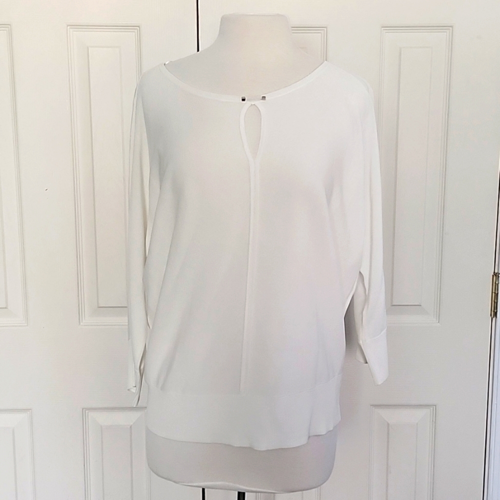 Worthington Off-White Over Blouse Large